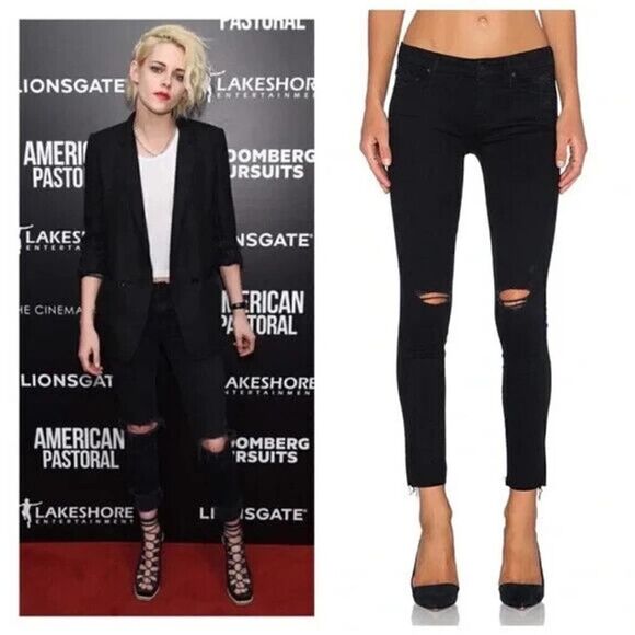 MOTHER Looker Ankle Fray In Guilty As Sin size 30 NWT $228 - Picture 2 of 13